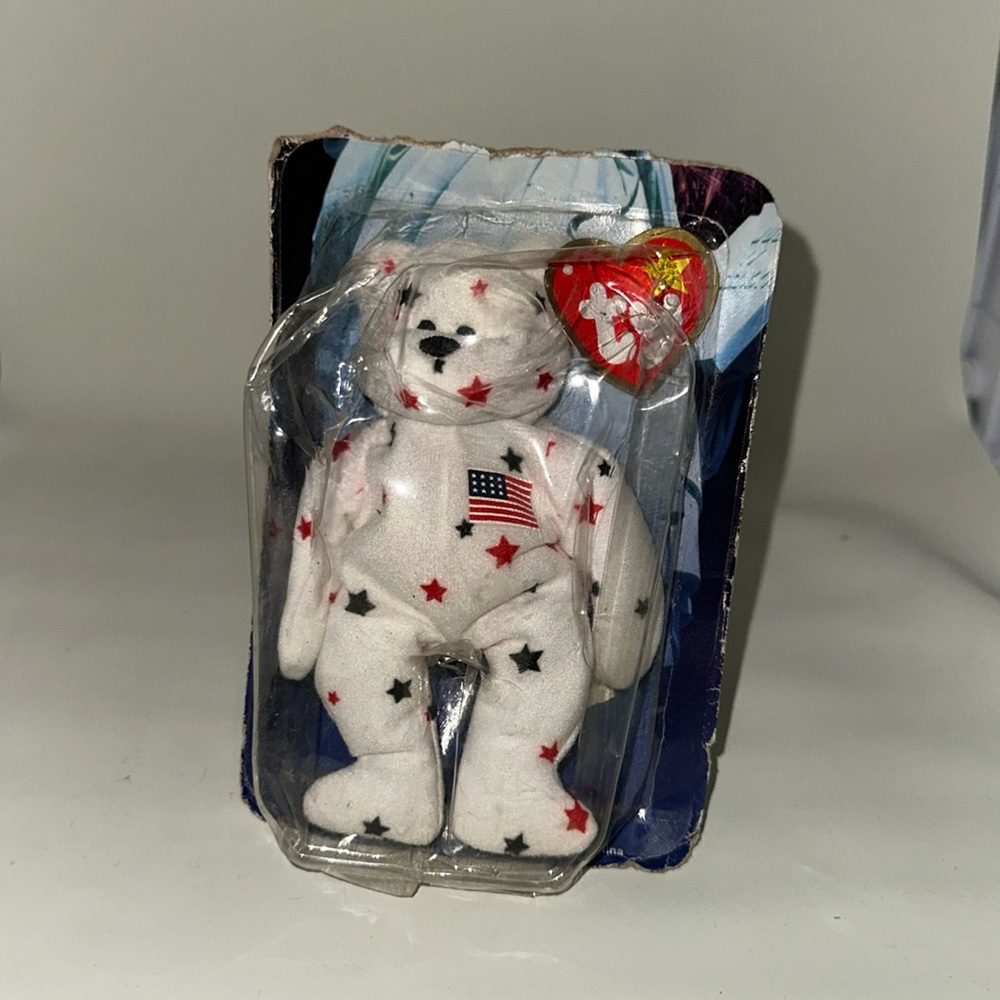 RARE! McDonald's 1999 Glory Teenie Beanie (USA Flag) - Retired TY Beanie Baby